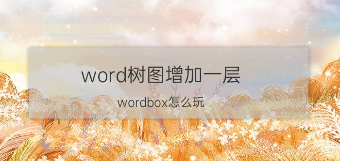 word树图增加一层 wordbox怎么玩？